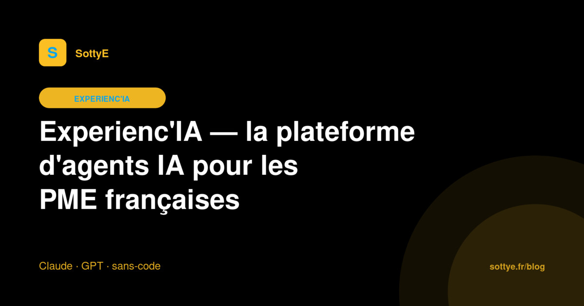 Couverture article : Experienc'IA : pourquoi nous montons une plateforme d'agents IA pour les PME françaises