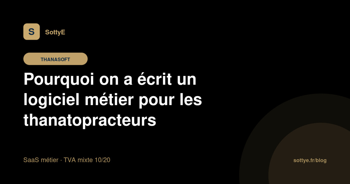 Couverture article : ThanaSoft : pourquoi on a écrit un logiciel métier pour les thanatopracteurs